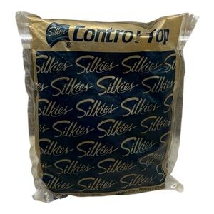 Silkies control top pantyhose large Jet black 070308 With Support Legs